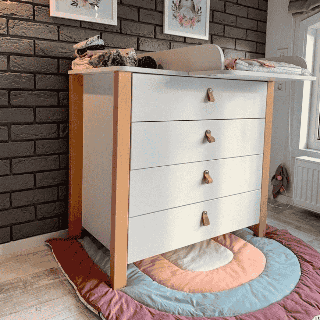 Přebalovací pult odnímatelný Úzký 600 Gekko Kids, Bílá